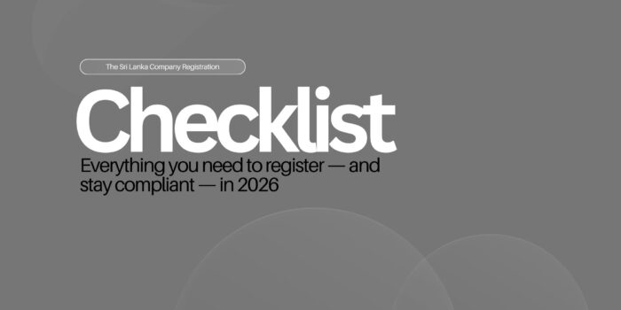 Sri Lanka company registration checklist — free download covering documents, BO-05, and BO-01 filing