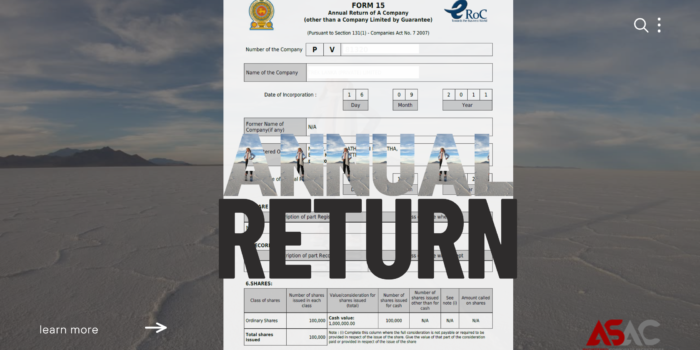 Annual Return - Company Secretary Sri Lanka Annual Return - Company Secretary Sri Lanka