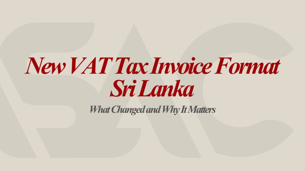 New VAT Tax Invoice Format Sri Lanka - ASAC Company Secretary