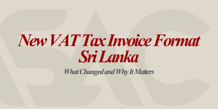 New VAT Tax Invoice Format Sri Lanka - ASAC Company Secretary